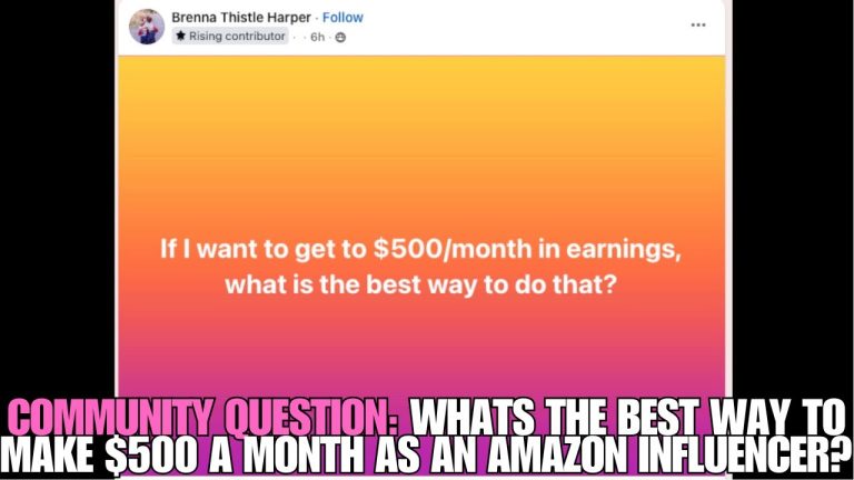 How to Make $500 a Month in the Amazon Influencer Program