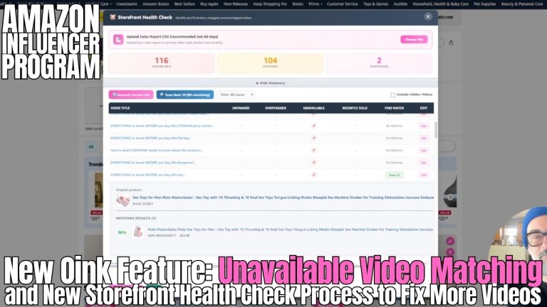 New Oink Feature: Unavailable Video Matching and Storefront Health Check Process