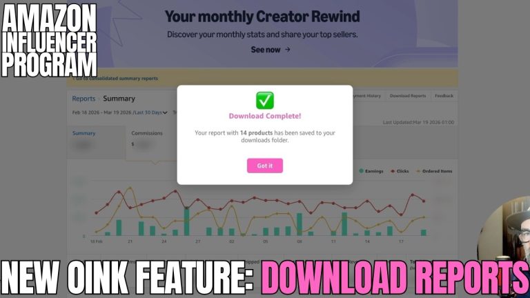 New Oink Feature: Download Reports — Get Your Amazon Earnings Data Faster