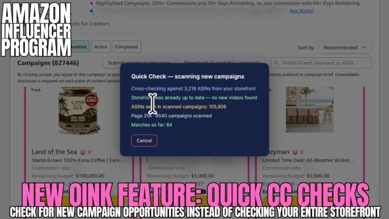 New OINK Feature: Quick Creator Connections X Storefront Check