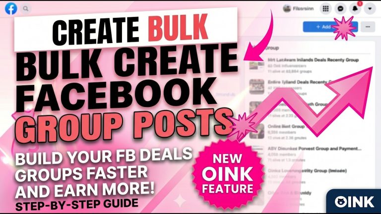 New Oink Feature: Bulk Facebook Group Post Creator