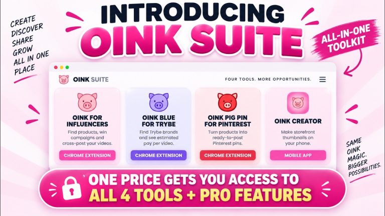 Introducing the Oink Suite: Every Oink App for Amazon, Trybe, and Pinterest in One Subscription
